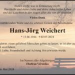 Danksagung Hans-Jörg Weichert