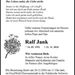 Traueranzeige Ralf Jank