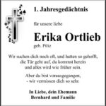 Jahresgedenken Erika Ortlieb