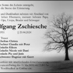 Traueranzeige Wolfgang Zschiesche