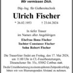 Traueranzeige Ulrich Fischer
