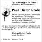 Danksagung Paul Große