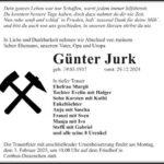 Traueranzeige Günter Jurk