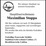 Traueranzeige Maximilian Stoppa
