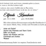 Traueranzeige Elfriede Krausshaar