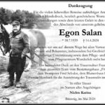 Danksagung Egon Salan