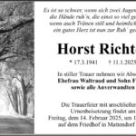 Traueranzeige Horst Richter