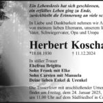 Traueranzeige Herbert Koschan