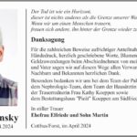 Danksagung Willi Sabransky