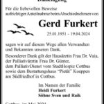 Traueranzeige Gerd Funkert