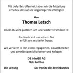 Nachruf Thomas Letsch