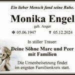 Traueranzeige Monika Engel geb. Anger