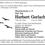 Traueranzeige Herbert Gerlach
