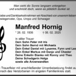 Traueranzeige Manfred Hornig