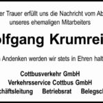 Nachruf Wolfgang Kumreich