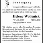 Danksagung Helene Wollenick
