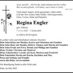 Traueranzeige Regina Engler