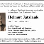 Traueranzeige Helmut Jatzlauk