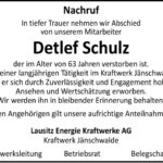 Nachruf Detlef Schulz