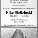 Traueranzeige Elke Sielizinski