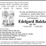 Traueranzeige Edelgard Balzke, geb. Abt