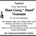 Nachruf Hans Georg Neumann
