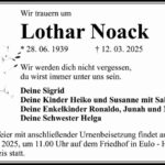 Traueranzeige Lothar Noack