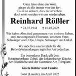 Danksagung Reinhard Rößler