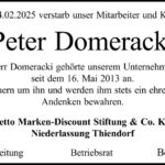Nachruf Peter Domeracki