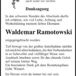 Danksagung Waldemar Ramotowski