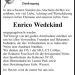 Danksagung Enrico Wedekind