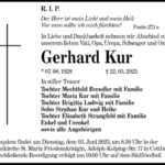 Traueranzeige Gerhard Kur