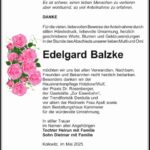 Danksagung Edelgard Balzke