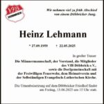 Nachruf Heinz Lehmann
