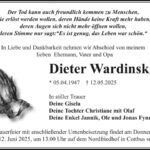 Traueranzeige Dieter Wardinski