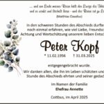 Danksagung Peter Kopf