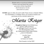Danksagung Marita Krüger