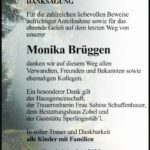 Danksagung Monika Brüggen