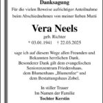 Danksagung Vera Neels