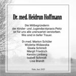 Nachruf Dr. med. Heidrun Hoffmann