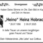 Nachruf Heinz Hobracht