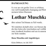 Danksagung Lothar Muschka