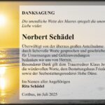 Danksagung Norbert Schädel