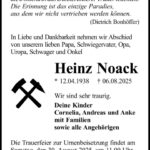 Traueranzeige Heinz Noack
