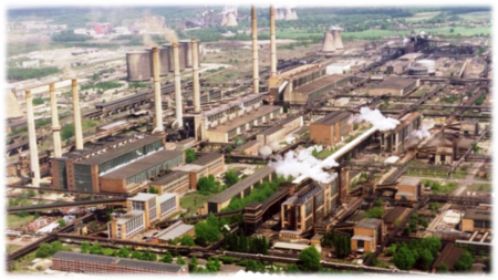 Industriepark Gaskombinat Schwarze Pumpe in den 50er