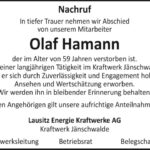 Nachruf Olaf Hamann