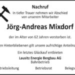 Nachruf Jörg-Andreas Mixdorf