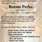 Traueranzeige Renate Perko, geb. Noack