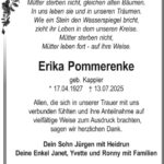 Danksagung Erika Pommerenke geb. Kappler
