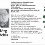 Danksagung Jörg Behla